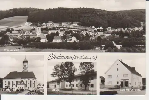 Ettenbeuren Pfarrkirche Schule Bäckerei Ritter Panorama ngl 210.138