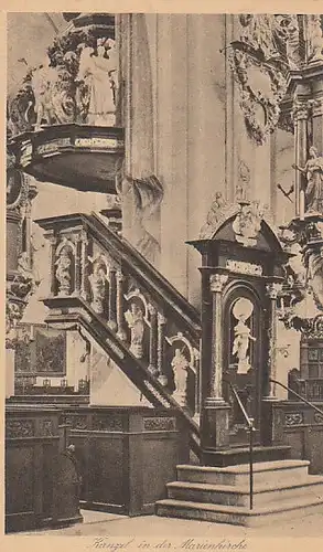 Lübeck Kanzel in der Marienkirche ngl C3904