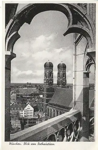 München Frauenkirche vom Rathaus gesehen ngl C7851