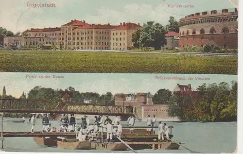 Ingolstadt Kaserne Brückenschlagen Donau gl1918 207.997