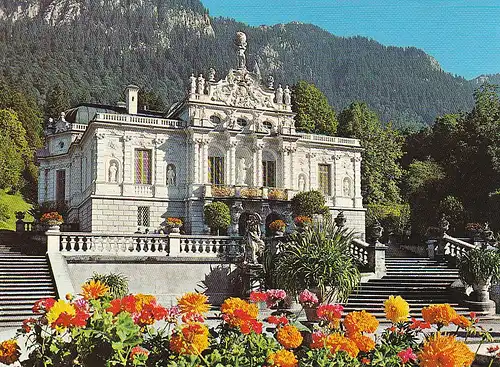 Ettal Schloß Linderhof Ansicht ngl C4549