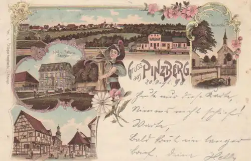 Pinzberg Litho Hotel Kapelle Panorama gl1898 209.342