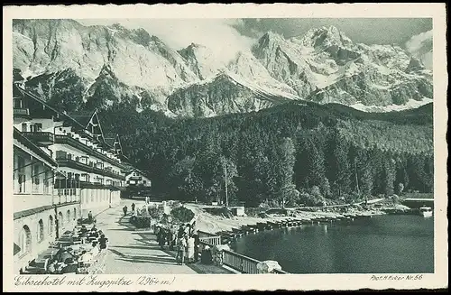 Eibseehotel mit Zugspitze gl1942 137.213