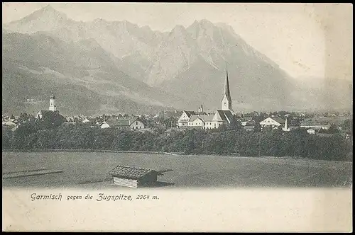 Garmisch Panorama gegen die Zugspitze ngl 137.233
