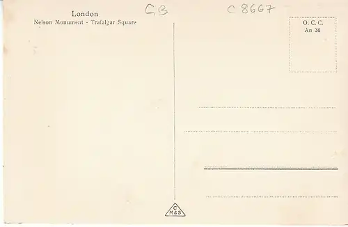 GB London Nelson Monument Trafalgar Square ngl C8667