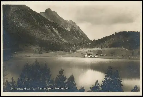 Mittenwald a.d. Isar Lautersee mit Wetterstein gl1930 137.251