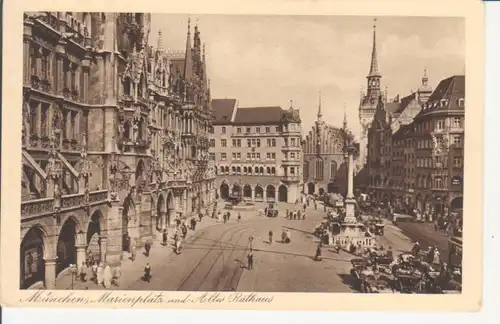 München - Marienplatz mit Rathaus ngl 216.251