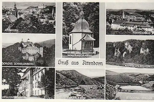 Gruss aus Attendorn Mehrbildkarte gl1954 C5003