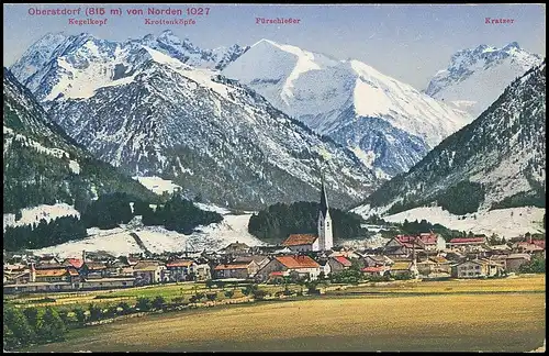 Oberstdorf im Allgäu Panorama von Norden gl1925 138.096