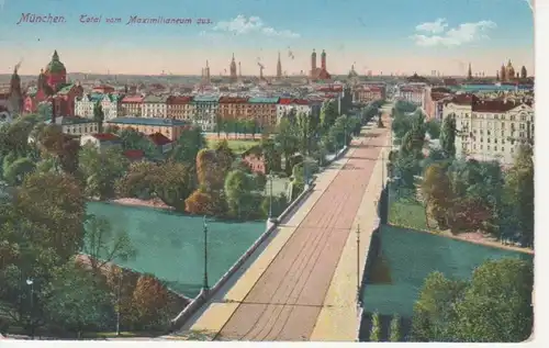 München - Totalansicht vom Maximilianeum aus feldpgl1916 216.218