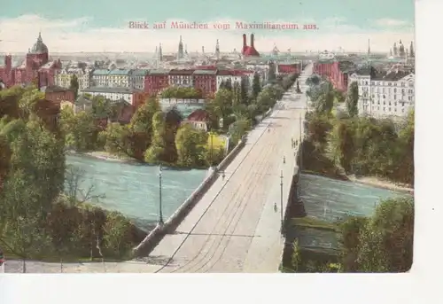 München - Totalansicht vom Maximilianeum aus gl1914 216.228