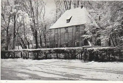 Weimar Goethe's Gartenhäuschen im Winter gl1938 C5018