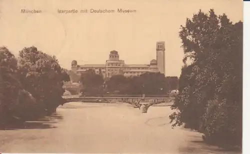 München Isarpartie mit Deutschem Museum gl1926 212.308