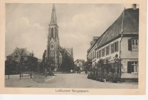 Bergzabern Straßenpartie Gasthaus Kirche ngl 211.209