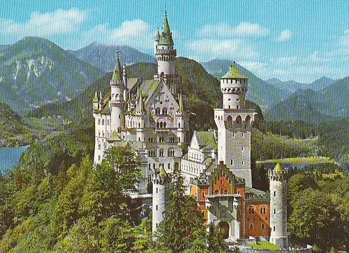 Königschloss Neuschwanstein Ansicht ngl C4585