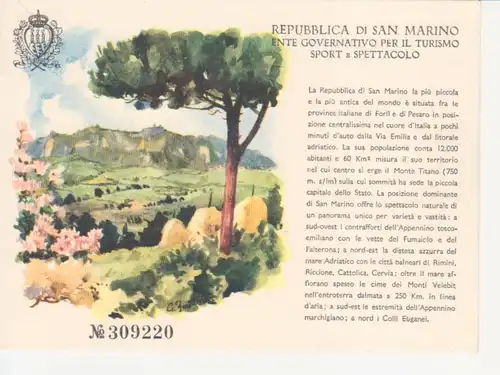 San Marino Panorama Künstlerkarte ngl 212.387