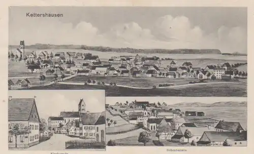 Kettershausen Kirchstraße Bebenhausen Panorama Pernat-Karte gl1916 210.396