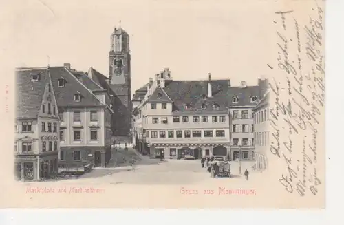 Memmingen Marktplatz und Martinsturm gl1902 210.500