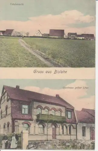 Bislohe Gasthaus gelber Löwe Panorama gl1912 209.962