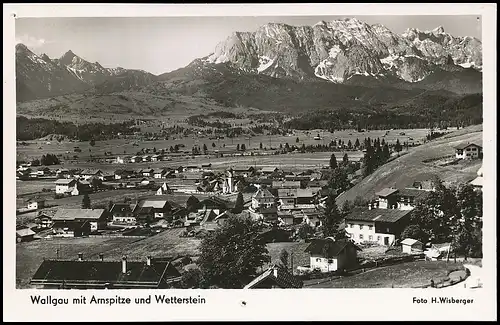 Wallgau Panorama mit Arnspitze und Wetterstein gl1952 138.368