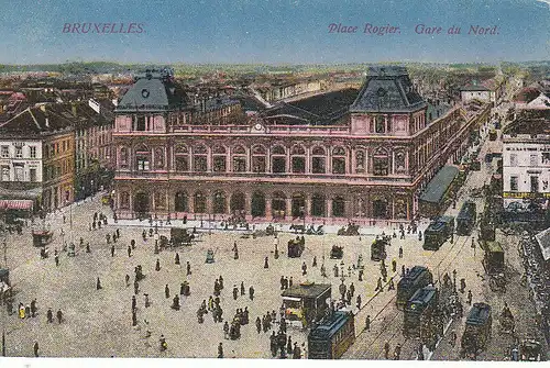 Bruxelles Place Rogier Gare du Nord feldpgl1918 C5283