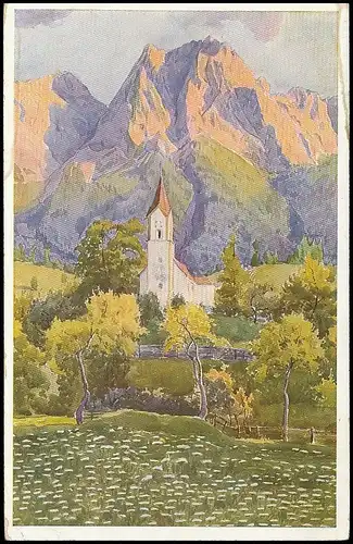 Obergrainau mit Waxenstein nach Gemälde von J. Marschall gl1923 138.286