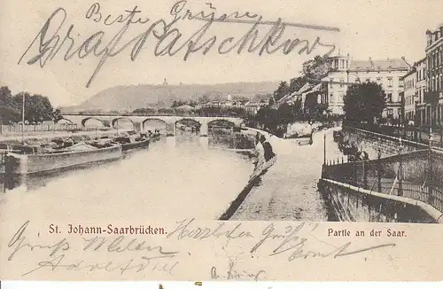 St.Johann-Saarbrücken Partie an der Saar gl1903 C5372
