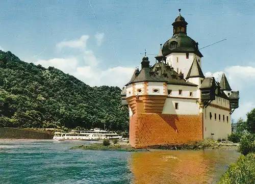 Die Pfalz bei Kaub am Rhein gl1973 C4641