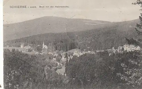 Schierke Harz Blick von der Helenenruhe gl1914 C5418