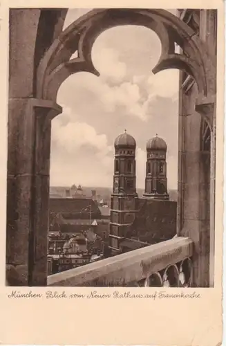 München - Blick vom Neuen Rathaus auf die Frauenkirche gl1938 216.419