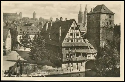 Nürnberg Henkersteg mit Burg glca.1950 138.516