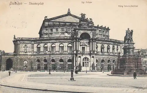 Dresden Theaterplatz Kgl.Hofoper gl1910? C5423