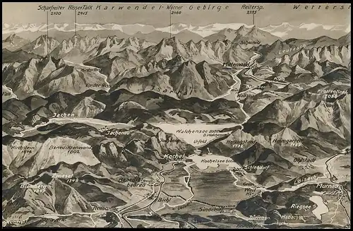 Karwendelgebirge mit Kochel-und Walchensee ngl 138.396