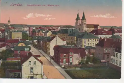 Landau/Pfalz Stadtpanorama von Süden aus feldpgl1916 211.241