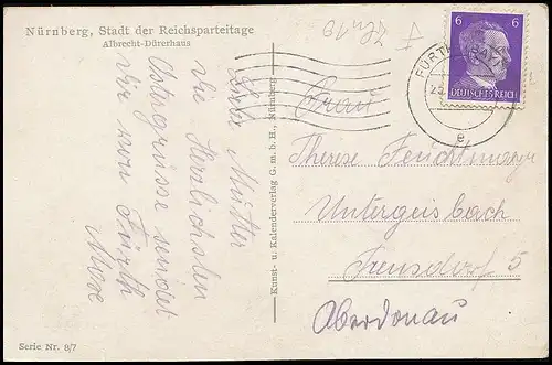 Nürnberg Albrecht-Dürerhaus gl1942 138.541