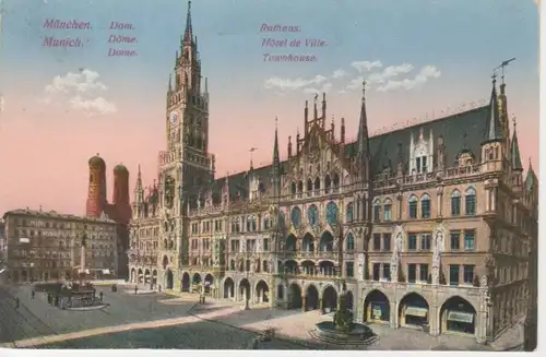 München Dom und Rathaus gl1924 212.249