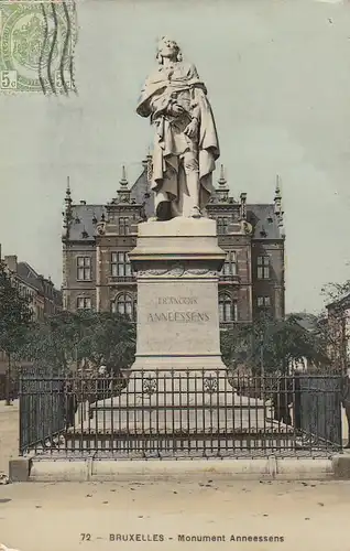 Bruxelles Monument Anneessens gl~1910? C5458