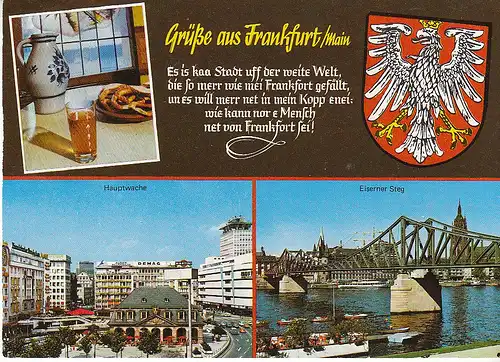 Grüße aus Frankfurt am Main Mehrbildkarte ngl C6202