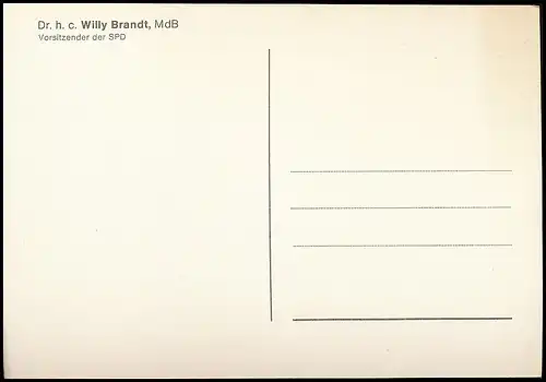 Porträt Dr. h.c. Willy Brandt MdB ngl 138.614