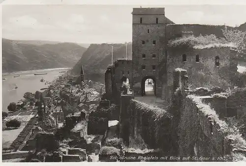 Schloßruine Rheinfels mit Blick auf St.Goar gl1936? C4998