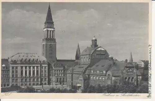 Kiel Rathaus und Stadttheater gl1930 212.340
