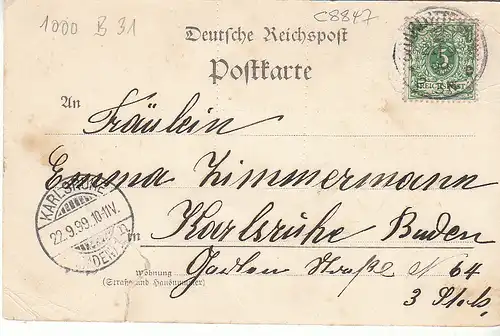 Berlin Gruss aus Halensee-Grunewald gl1899 C8847