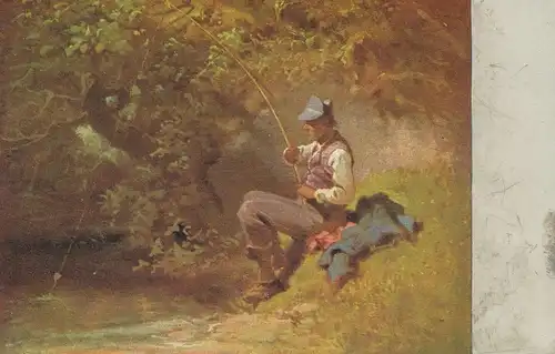 Angeln: Carl Spitzweg (Serie 1) Am Ufer ngl 136.695