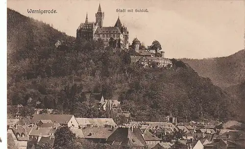 Wernigerode Stadt mit Schloß ngl C5590