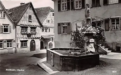 Marbach am Neckar Partie am Brunnen ngl 141.621