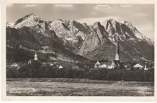 Garmisch mit seinen Bergen ngl C8871