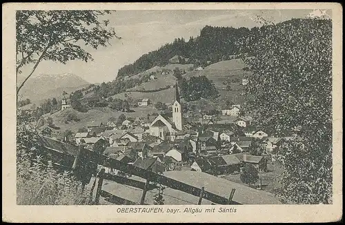 Oberstaufen Panorama mit Säntis gl1918 138.875