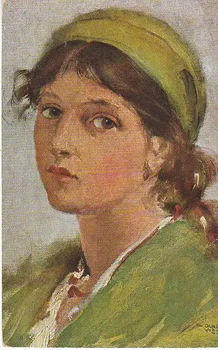 Prof.KARL LEOPOLD VOSS Bildnis junger Dame ngl C5739