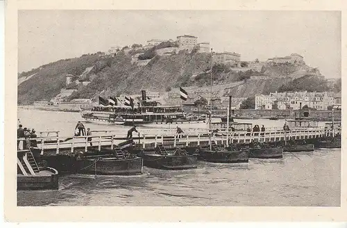 Ehrenbreitstein mit Schiffbrücke bei Koblenz am Rhein ngl C8038