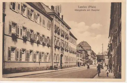 Landau/Pfalz Königstraße mit Hospital gl1940 211.251